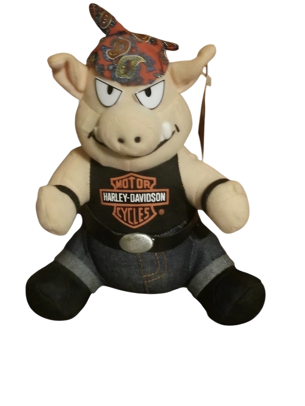 Harley-Davidson Motorcycles Pig Plush with Bandana